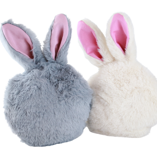 LienDesign - Plüss nyuszi párna - Meggymag töltéssel - fehér